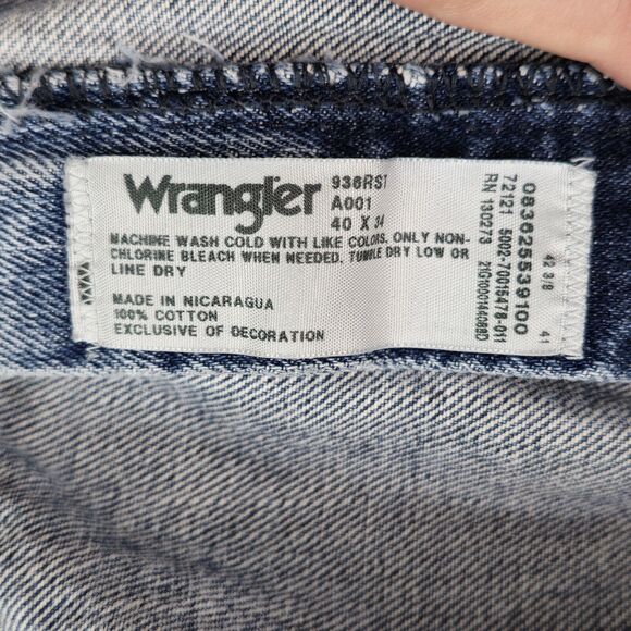 Wrangler Jeans Mens 40x34 Cowboy Cut 936RST Blue Denim - Picture 7 of 11